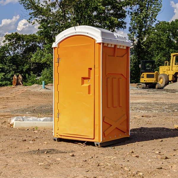 how often are the porta potties cleaned and serviced during a rental period in Norge Oklahoma